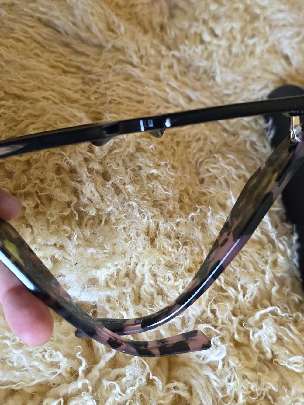 Black Prada Oversized Square Black Tortoise Shell Sunglasses With Matching Case